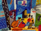 spanish-painting-contemporary-modern.-jose-manuel-merello.-las-meninas-de-velazquez.-mix-media-on-wood